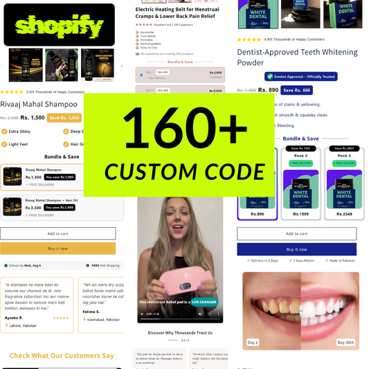 160+ Shopify Custom Liquid Codes