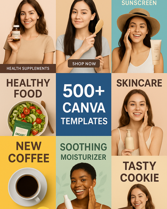 500+ Premium Canva Templates | Editable Marketing, Instagram, Pinterest & Business Tools